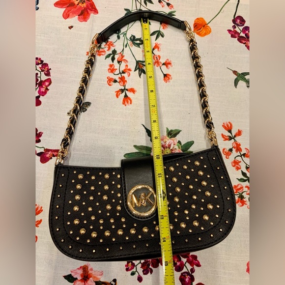 Michael Michael Kors Carmen Leather Pouchette Handbag - Picture 6 of 10